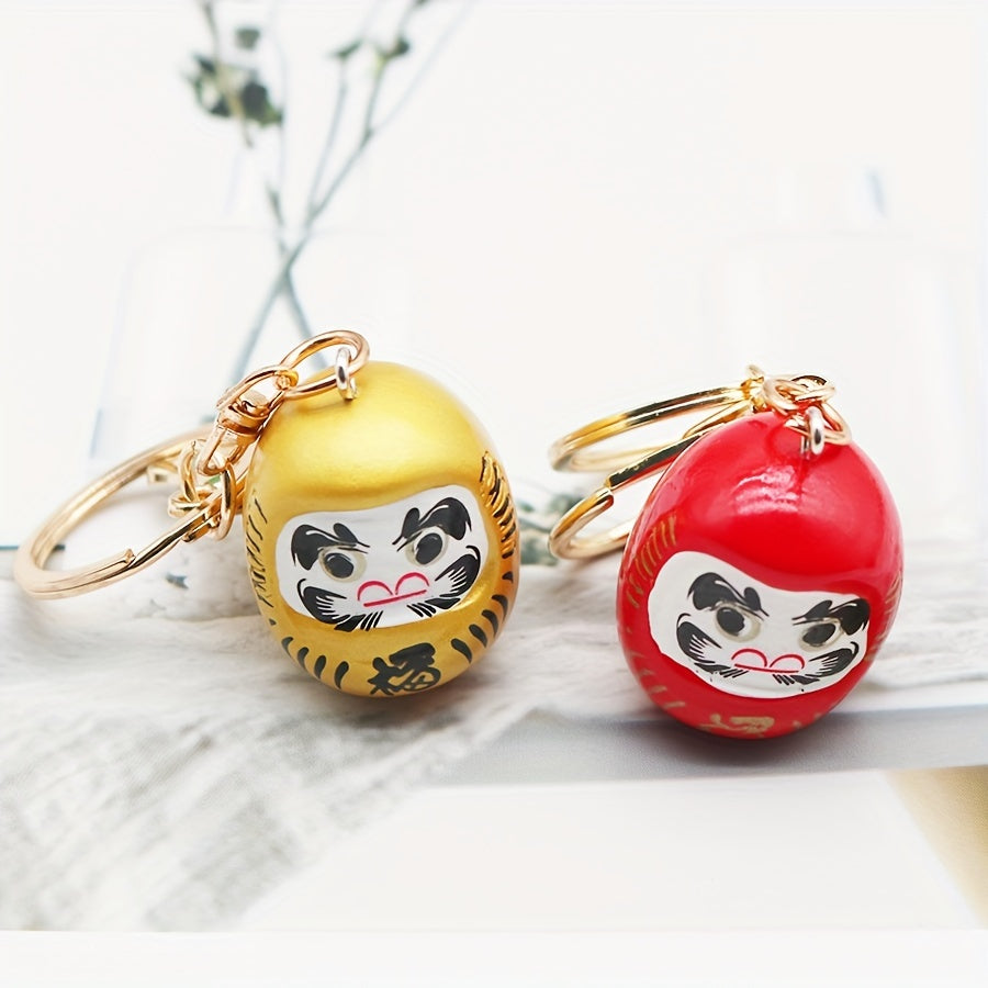 1PC Cartoon Tumbler Shaped Key Chain Doll Prayer Pendant For Good Luck Couple Bag Star Pendant Key Chain