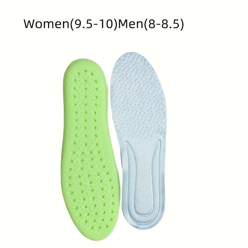 1 Pair Shock Absorption Comfortable Breathable Deodorant Insoles, Insoles For Sneakers Comfortable Plantar Fasciitis Insoles Foot Men's And