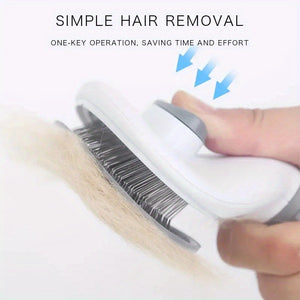 Effortlessly Remove Pet Hair With One-Click Slicker Brush - Perfect For Dogs And Cats