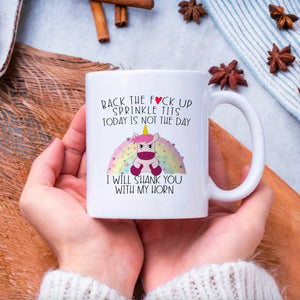 1pc, Funny Mimacorn Coffee Mug, 11oz Ceramic Coffee Cups, Inspirational Quotes Water Cups, Summer Winter Drinkware, Home Kitchen Items, Birt