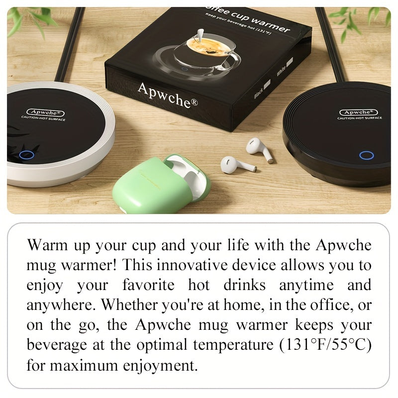 1pc Automatic Sensor Coffee Cup Warmer For Desk - Keep Your Coffee, Tea, Milk And Water Warm - Auto Shut Off/On - Cup Warmer For Home And Of