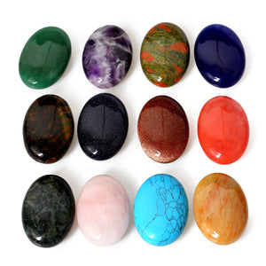 Natural Crystal Palm Polished Stones Healing Reiki Chakra Ore Rock Meditation