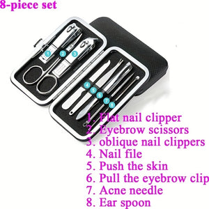 Complete Professional Manicure & Pedicure Set - Nail Clipper, Cutter, Files & More - Perfect for Home & Travel!