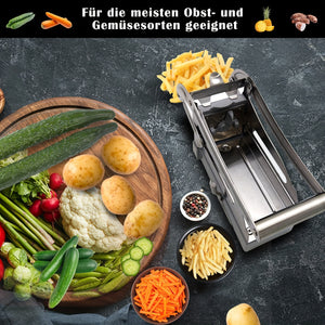 Heavy Duty Stainless Steel Cutter: Quick, Safe Slicing for Fruits, Vegetables, Perfect French Fries - Kitchen Must-Have