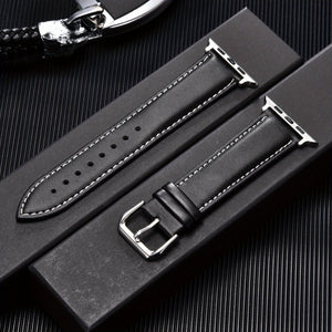 Soft Business Watchband For Apple Watch Ultra 8 7 SE 6 5 4 3 2 1 Replacement PU Leather Wrist Strap 38/40/41/42/44/45/49mm