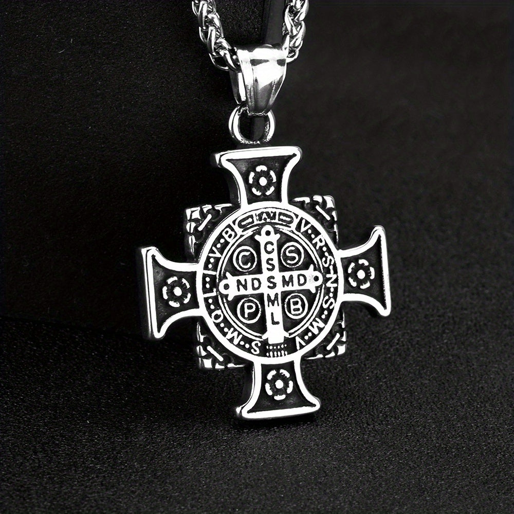 Vintage Jewelry Stainless Steel Pendant With Chain Cross Trend Clothing Accessories Non-rusting Non-allergic Pendant Necklace