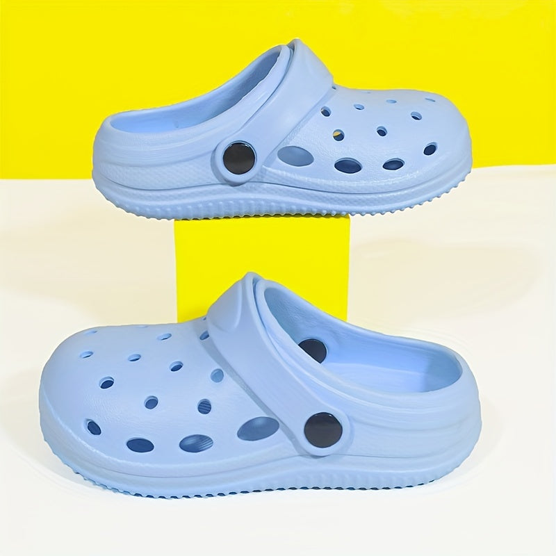 Kids' All-Season Breathable EVA Clogs - Lightweight, Anti-Slip with Geometric Design, Perfect for Indoor/Outdoor Play