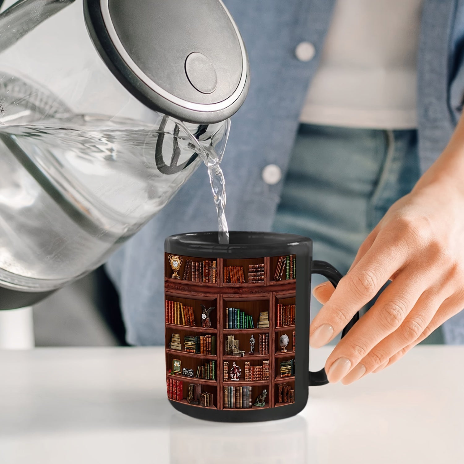 1pc, Library Bookshelf Mug, Book Lovers Coffee Mugs, Librarian Mug, Book Coffee Mug, Book Coffee Cups, Book Club Cup, Bookish Items, Bookwor