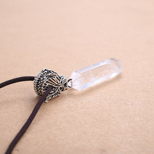 Natural beautiful Necklace Great Clear Crystal Wands Point