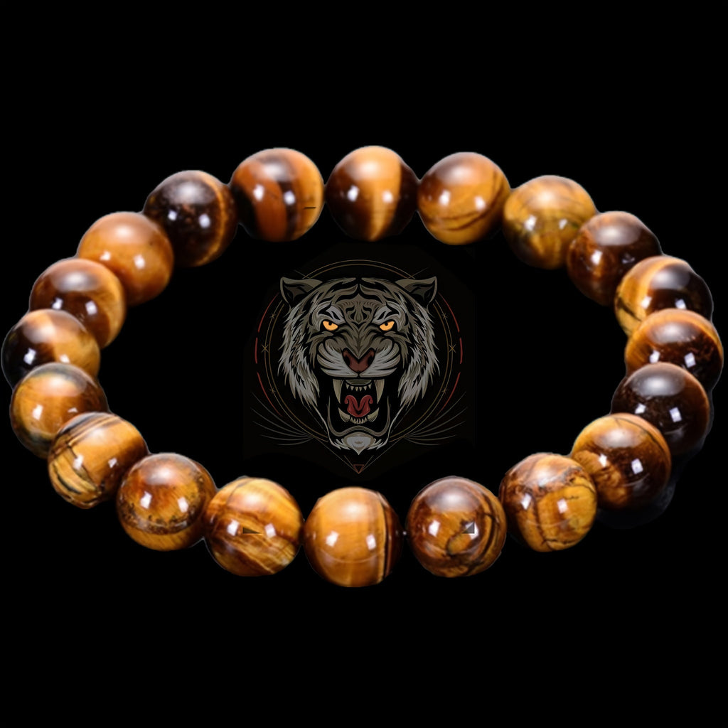 1pc Tiger Eye Stone Tiger Crystal Cat Eye Stone Wood Change Stone Men And Women Bracelets Men And Women Couples