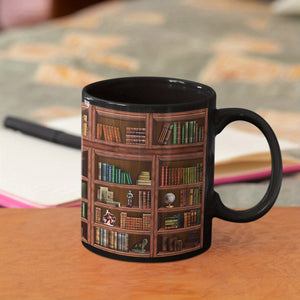 1pc, Library Bookshelf Mug, Book Lovers Coffee Mugs, Librarian Mug, Book Coffee Mug, Book Coffee Cups, Book Club Cup, Bookish Items, Bookwor