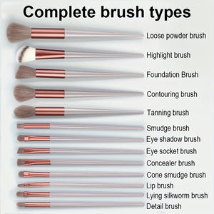 Makeup Brush Set Soft Fluffy Professiona Cosmetic Foundation Powder Eyeshadow Kabuki Blending Make Up Brush Beauty Tool Makeup Sponge Storag