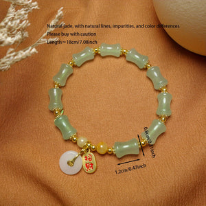 1pc Natural Jade Bracelet For Men And Women, Best Gift For Parents Friend