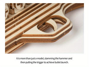 Automatic Rifle AK-47 Toy 3D Wooden Assembly Gun Double Firing Modes Funny DIY Toys For Adults Justice Guar