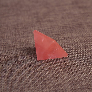 Pyramid-Finest Big  Red Crystal Melting Pyramids  Gemstone 1.18\ Carved Pyramidal Crystal Healing Crafts