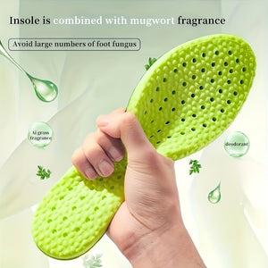 1 Pair Shock Absorption Comfortable Breathable Deodorant Insoles, Insoles For Sneakers Comfortable Plantar Fasciitis Insoles, Men's And Wome