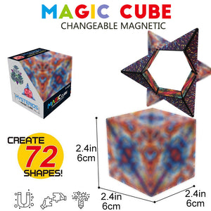 3D Magnetic Deformation Magnetic Solid Geometric Equation Capri Infinity Equation 36pcs High Magnetic Insulation Surface 4 In 1 Christmas、Ha