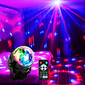 1pc Bring The Party To Life With Sound Activated RGB Disco Ball Lights - 7 ModesRemote Control, Perfect For Home Room Dance Parties, Bars, K