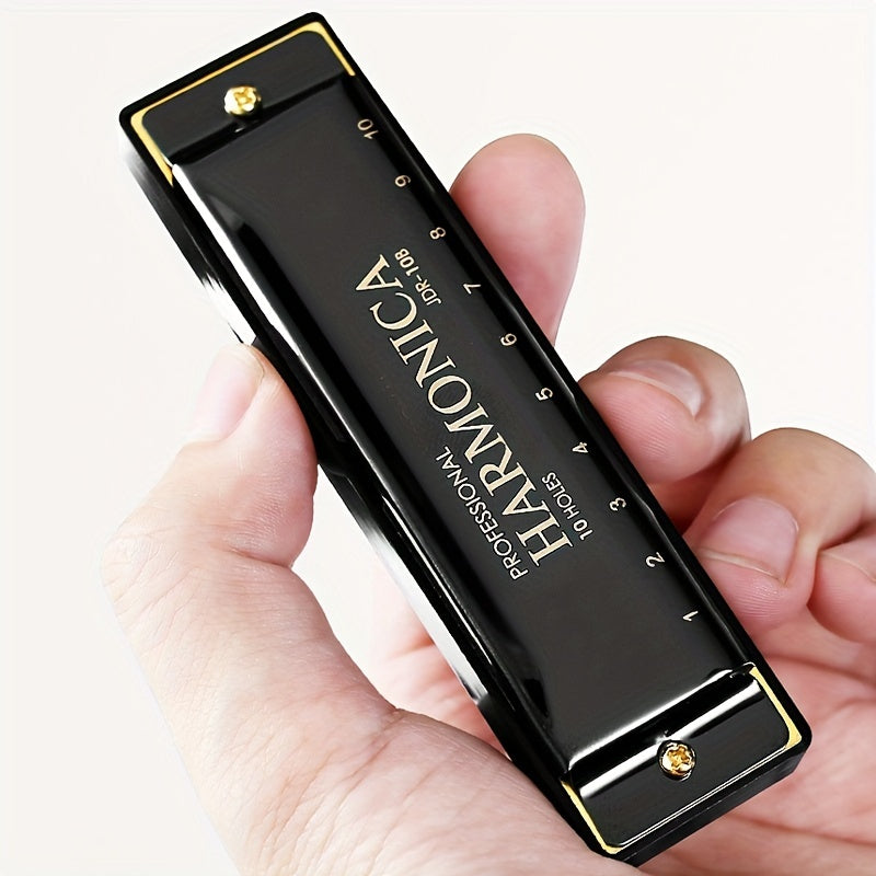 Professional Blues Harmonica 10 Holes C Key Blues Harp With Hard Case Perfect For Beginners Students Adults Professionals As Gifts