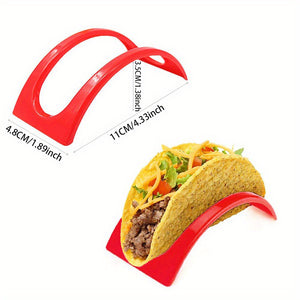 3/6/12/18pcs, Taco Holder, Reusable Taco Holder, Washable Colorful Taco Rack, Tortilla Holder, Pancake Rack, Pancake Holder, Kitchen Stuff,