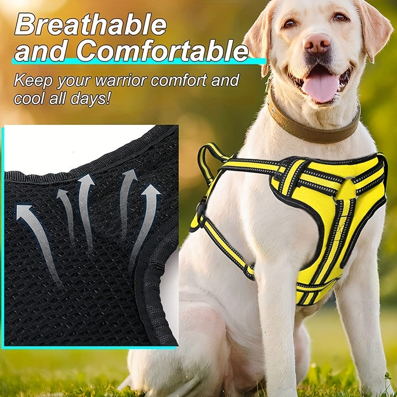 Comfortable & Reflective No-Pull Dog Harness - Adjustable Soft Padded Vest for Small to Large Dogs