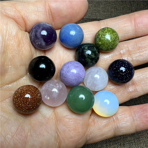 10pcs Natural Crystal Ball Quartz Sphere Random 15-16mm Healing Stones