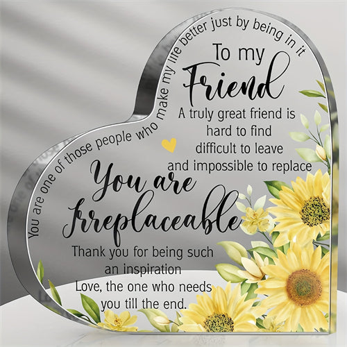 1pc Friendship Plaque, Sunflower Friendship Gift, Birthday Gift,Home Decoration, Party Decoration, Wedding Gift, Girlfriend Gift,Christmas Gift,room Decor