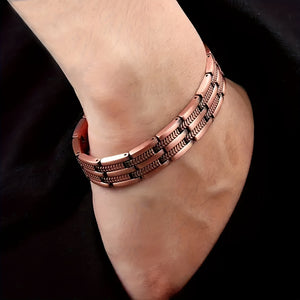 1PC Mens Copper Bracelet For Men Bracelet, For Adjustable Bracelets Cuff Bangle For Dad Father's Day Chrismas Gift