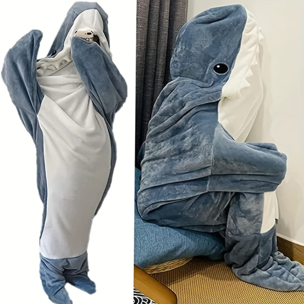 1pc Shark Blanket Adult Boys Girls Shark Blanket Wearable Shark Blanket Shark Sleeping Bag Christmas Gift