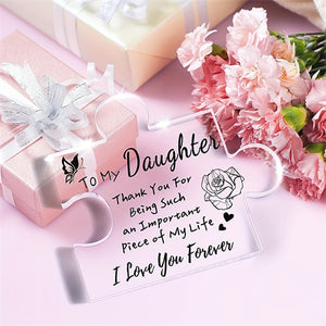 1pc Personalized Engraved Acrylic Plaque, Birthday Daughter Christmas Gifts For Daughter Cute Aesthetic Stuff Home Decor Room Decor Birthday Gifts,Office Desktop Computer Decor, Scene Decor, Desktop Decor