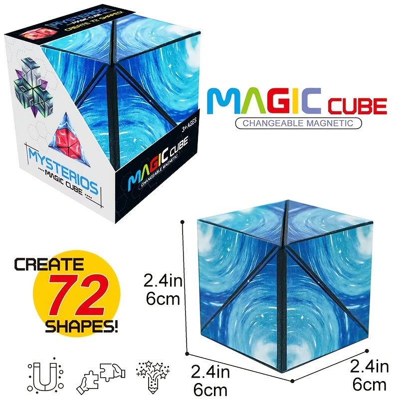 3D Magnetic Deformation Magnetic Solid Geometric Equation Capri Infinity Equation 36pcs High Magnetic Insulation Surface 4 In 1 Christmas、Ha