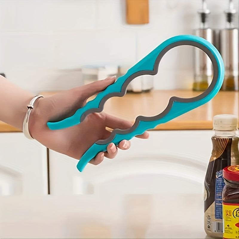 1pc Versatile 4-in-1 Can Opener with Ergonomic Non-Slip Handle - Ideal for Beer, Kitchen & More