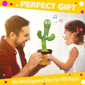 Talking Cactus Toy, Dancing Cactus Baby Toy with Lighting, Singing Mimicking Cactus Baby Toys Repeat What You Say Cactus, Recording 15 Secon