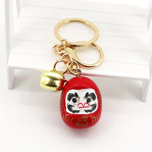 1PC Cartoon Tumbler Shaped Key Chain Doll Prayer Pendant For Good Luck Couple Bag Star Pendant Key Chain