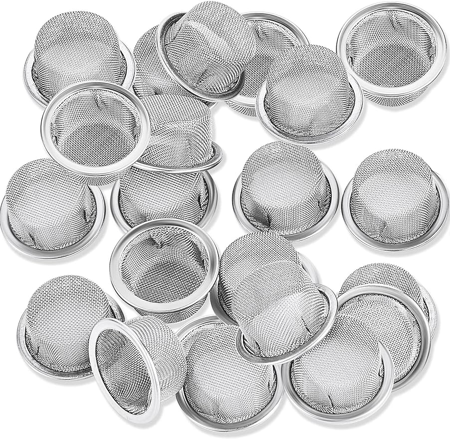 15pcs Stainless Steel Filter Screen 1/2 Inch Mesh Bowl Screens Stainless Steel Metal Screen Can Fit