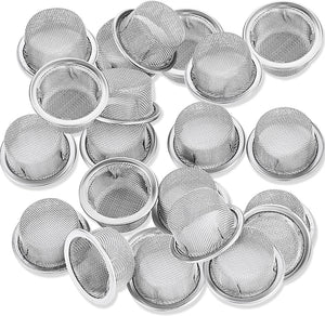 15pcs Stainless Steel Filter Screen 1/2 Inch Mesh Bowl Screens Stainless Steel Metal Screen Can Fit