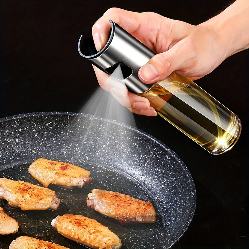 100ml Premium Glass Olive Oil Sprayer For Cooking And Outdoor Camping - Easy To Use Kitchen Oil Spray Bottle With Adjustable Nozzle For Heal