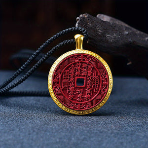 Cinnabar Mountain Ghost Money Pendant Men's Necklace High Content Purple  Sand Body Protection Pendant