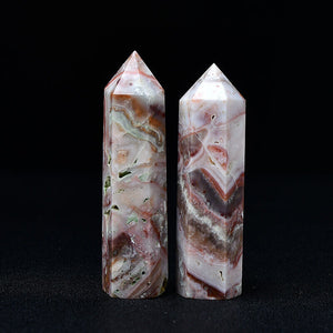 Brazil Agate Crystal Tower Reiki Healing Meditation Specimen Points Room Decor