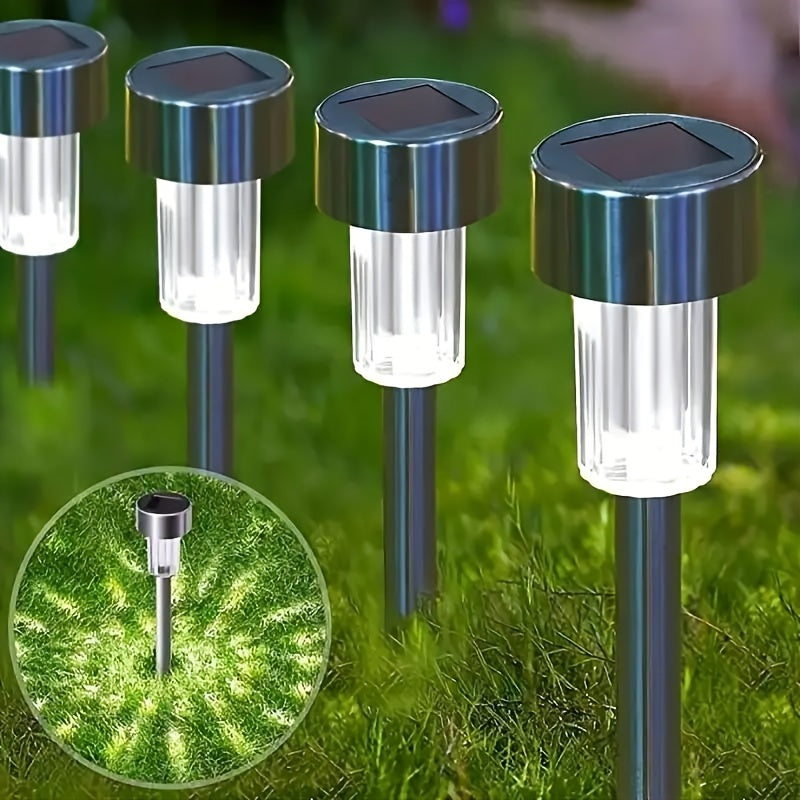 10-Pack Elegant Solar Garden Lights - Waterproof, Automatic Sensor, Easy Install - Enhance Your Pathway, Patio, Yard