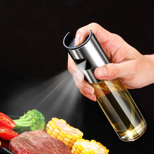 100ml Premium Glass Olive Oil Sprayer For Cooking And Outdoor Camping - Easy To Use Kitchen Oil Spray Bottle With Adjustable Nozzle For Heal