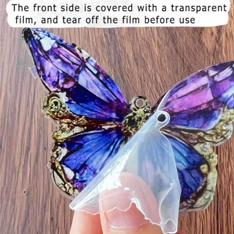 1pc Unique Butterfly Car Pendant: Add a Touch of Beauty to Your Car Interior with This Stylish Keychain Decoration!