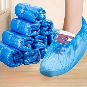 100-Pack Durable Polyester Disposable Shoe Covers | Keep Floors Clean | Ideal for Home, Travel & Work