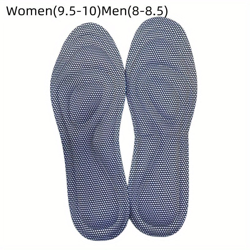 1pair 5D Memory Foam Orthopedic Insole, Men's Shoes Women's Nano Antibacterial Deodorant Insole Sweat Absorption Running Pad Massage Sports