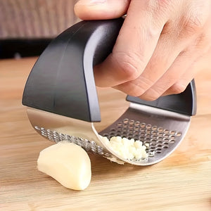 1pc, Garlic Press, Stainless Steel Garlic Press, Rocker Metal Garlic Mincer, Washable Garlic Crusher, Kitchen Garlic Chopper, Garlic Masher,