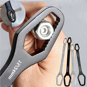 1PC 3-24mm Multifunctional Double Head Wrench, Household Tools Universal Self-tightening Adjustable Special-shaped Wrench Portable Hand Tool