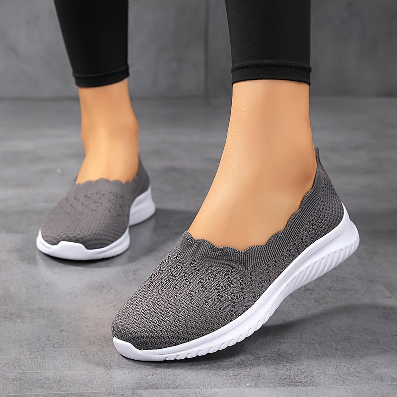 Ultra-Comfy Casual Slip-On Shoes for Women - Breathable Mesh, Lightweight for Everyday Wear & Outdoor Activities