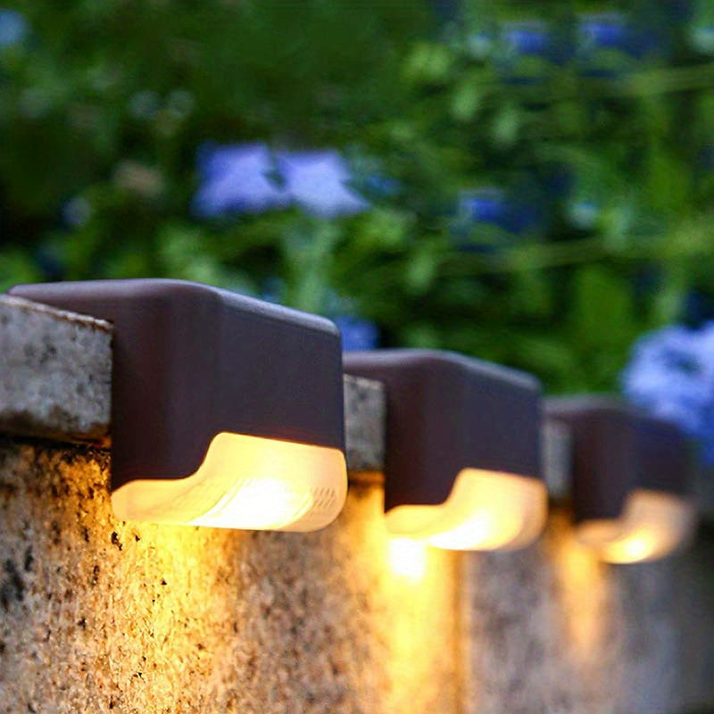 8-Pack Solar Step Lights – Weatherproof & Solar-Powered with Automatic Light Sensor for Stairs, Paths, and Patio Areas