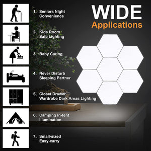 1pc Geometric Module DIY Assembly Night Light, RGB Hexagonal Wall Light, Tactile Night Light