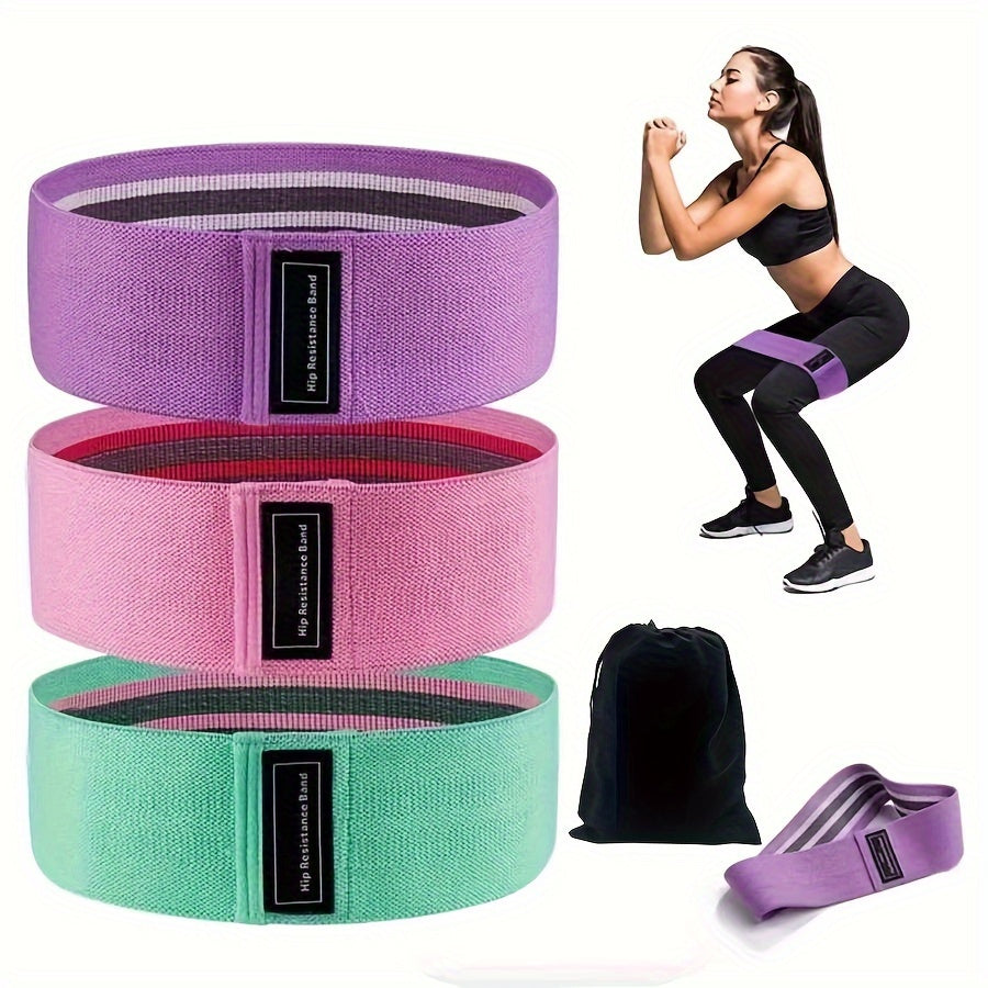 1pc Non-slip Yoga Resistance Band, Fitness Stretching Rope, Suitable For Hip Lifting, Squat, Bodybuilding, Strength Training